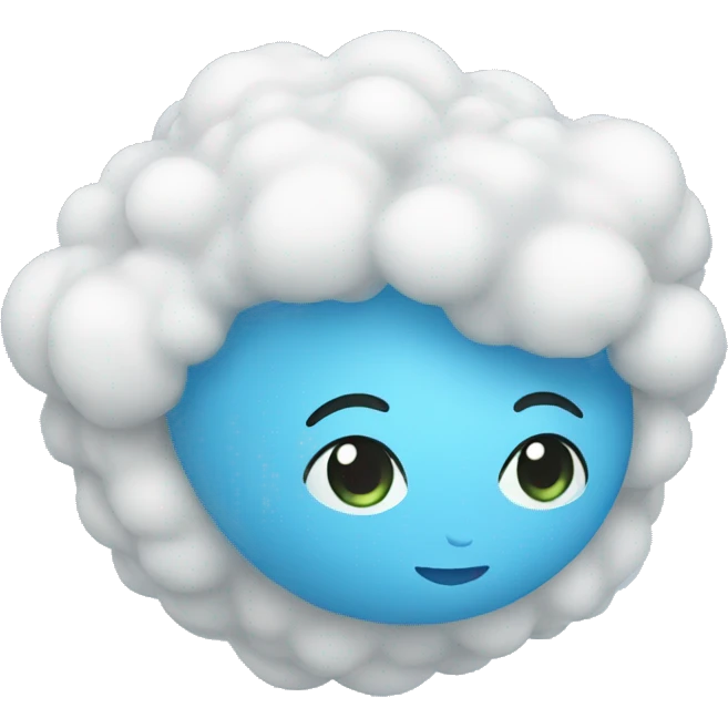 blue shower puff emoji