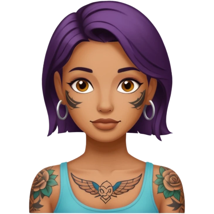 women with tatoos and hightlight that tatoos emoji