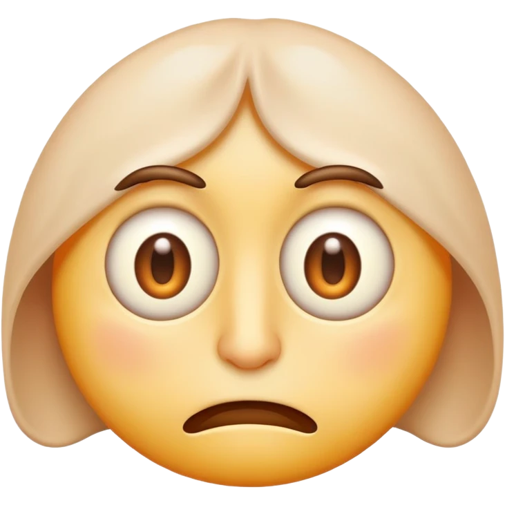 Kızarmış ve bayık bakan gözlü bi emoji emoji
