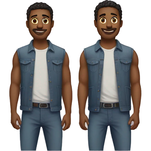 back to back two guys emoji