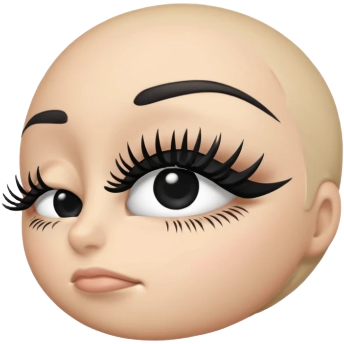 I want a version of the "single eye" generic unicode emoji but the eye is shut, eye lids down over the eye... not human face... like its just the eye ball, well you can see a bit of the eye lashes as well... I just want a version of this emoji where the eye is closed emoji