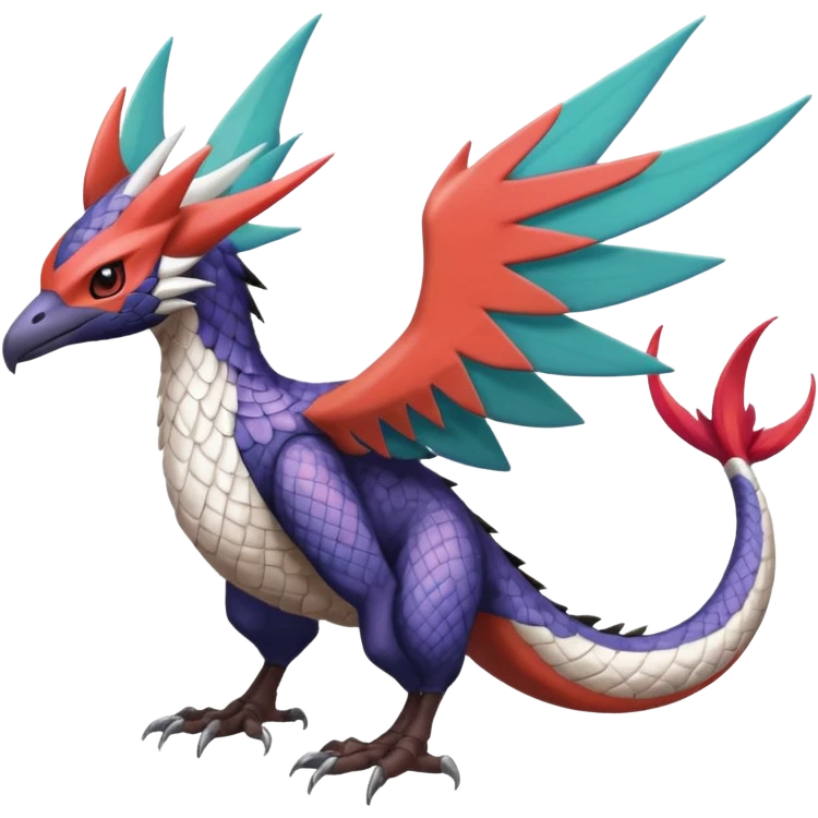 Trico-Latias-Nargacuga-Noivern-hybrid-fusion-creature, full body emoji