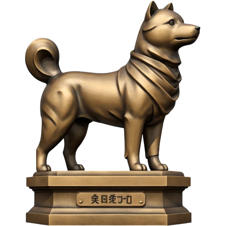 Shibuya Hachiko statue emoji