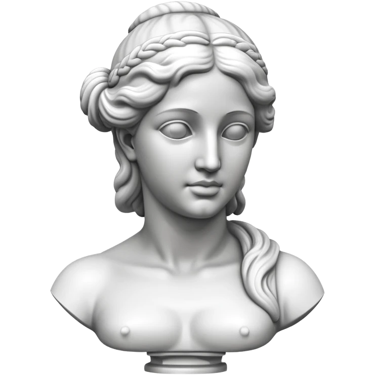 Venus de Milo statue bust only, classical Greek sculpture of Aphrodite's head and shoulders without arms emoji