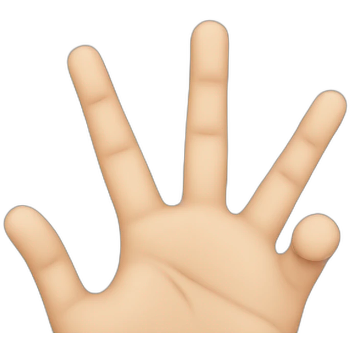 6 fingers hand emoji