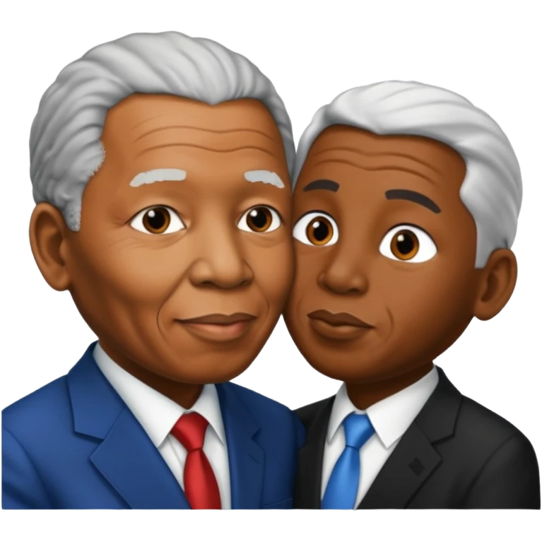 Nelson Mandela (RSA) kissing Benjamin Netanyahu (ISR) emoji