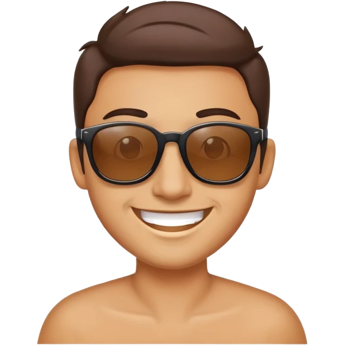 happy smiling character with sunglasses emoji