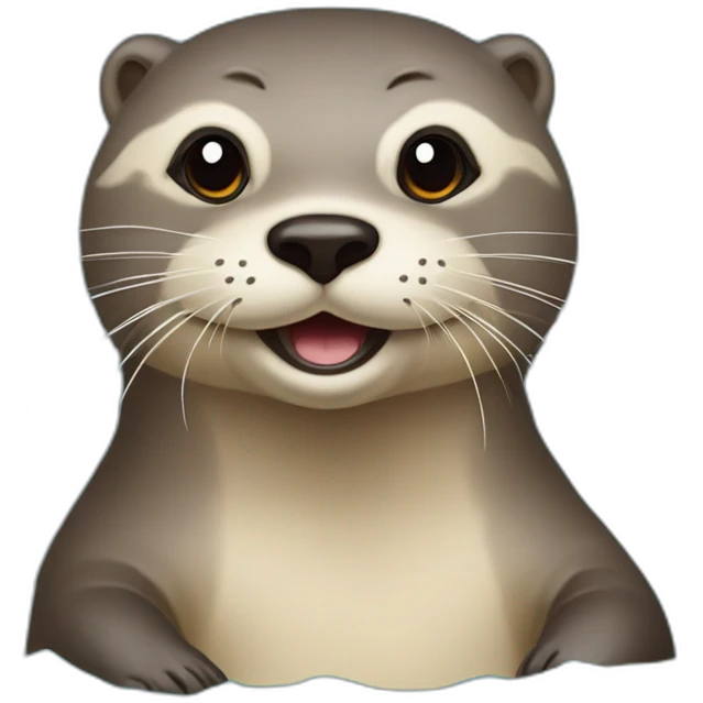 Loutre sur l'eau emoji