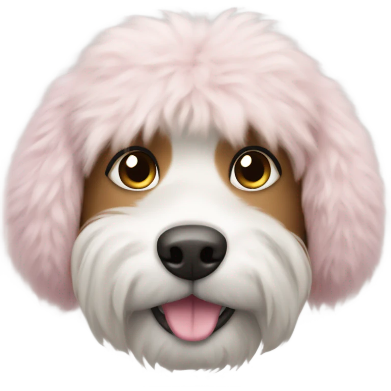 Pink dog emoji