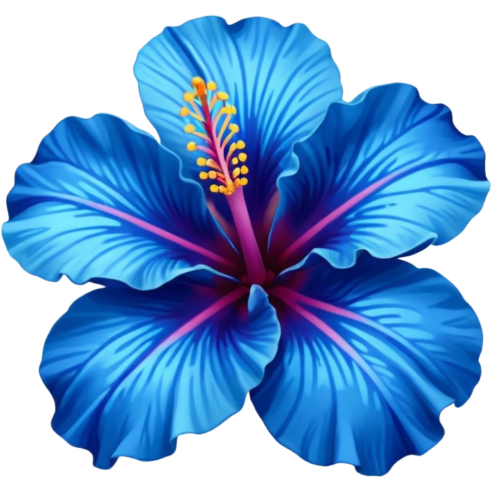blue hibiscus flower  emoji