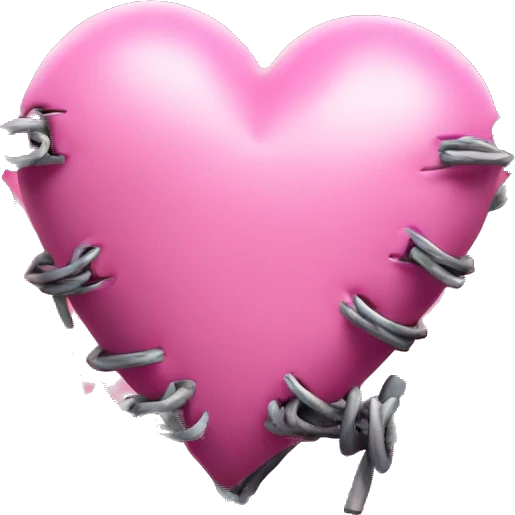 pink heart with barbed wire emoji