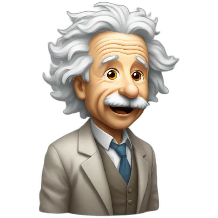 Einstein sacando la lengua emoji