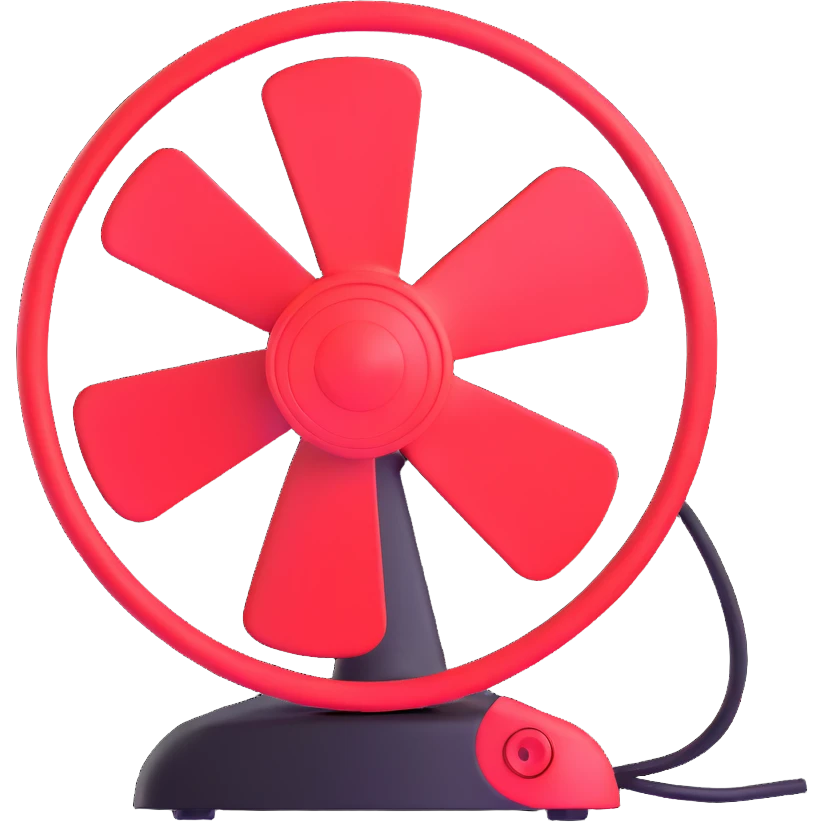 red electric fan emoji