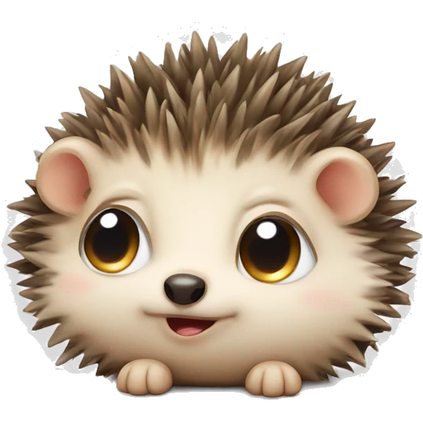 The cute little hedgehog is crying emoji