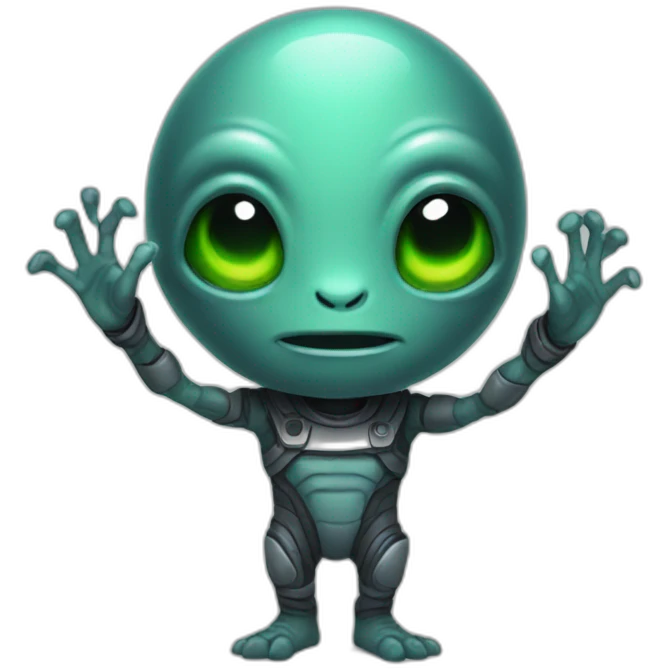 Alien holding hands  emoji