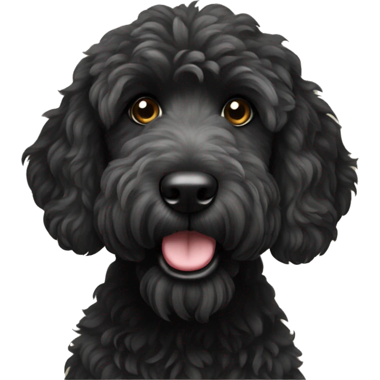 black goldendoodle  emoji