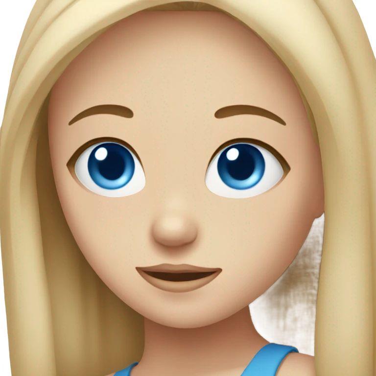 two girls with blue eyes emoji