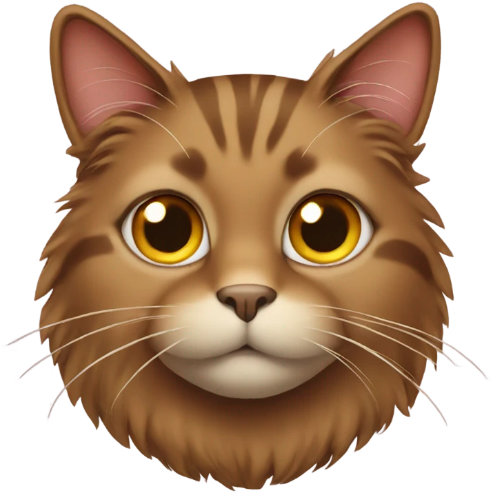 Fluffy brown cat emoji