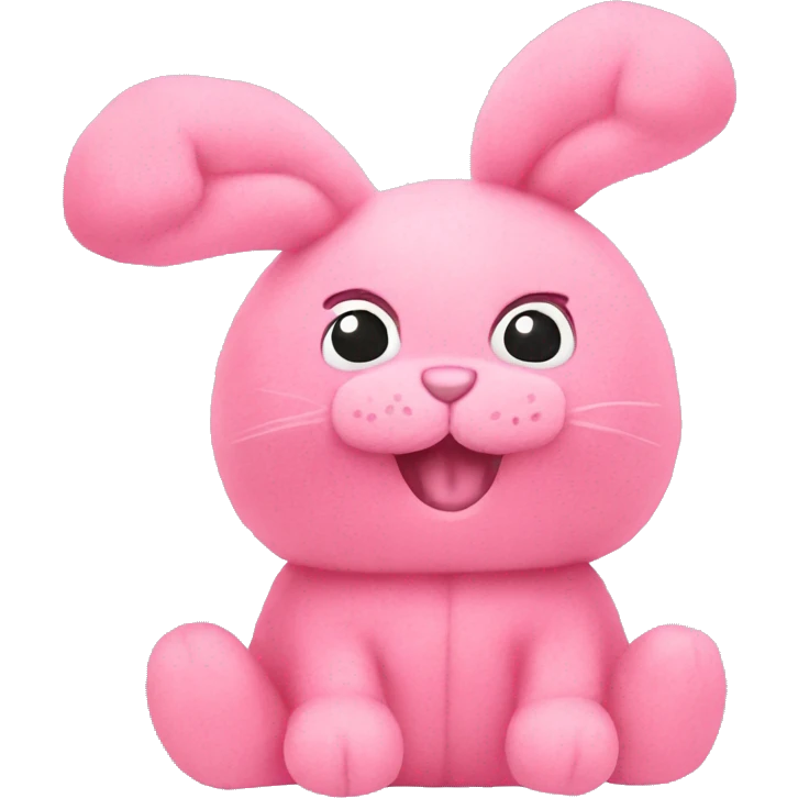 Jelly cat bunny stuffed animal pink emoji