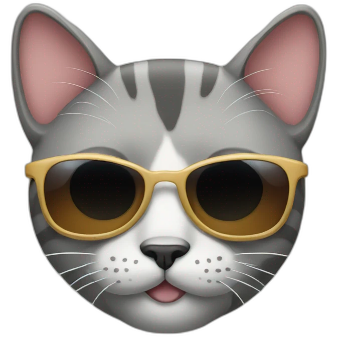 Cat with sunglasses emoji