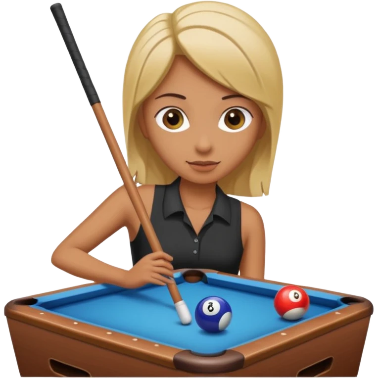 Pool table with someone playing  emoji