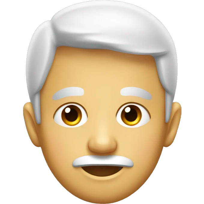 cabeza grande con ojos pequeños emoji