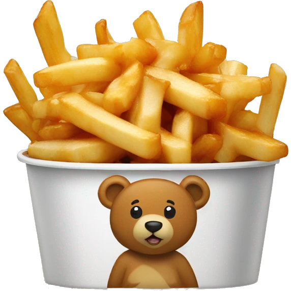 Poutine avec un ours emoji