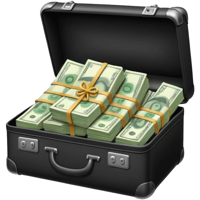 money from a black suitcaseemoji emoji
