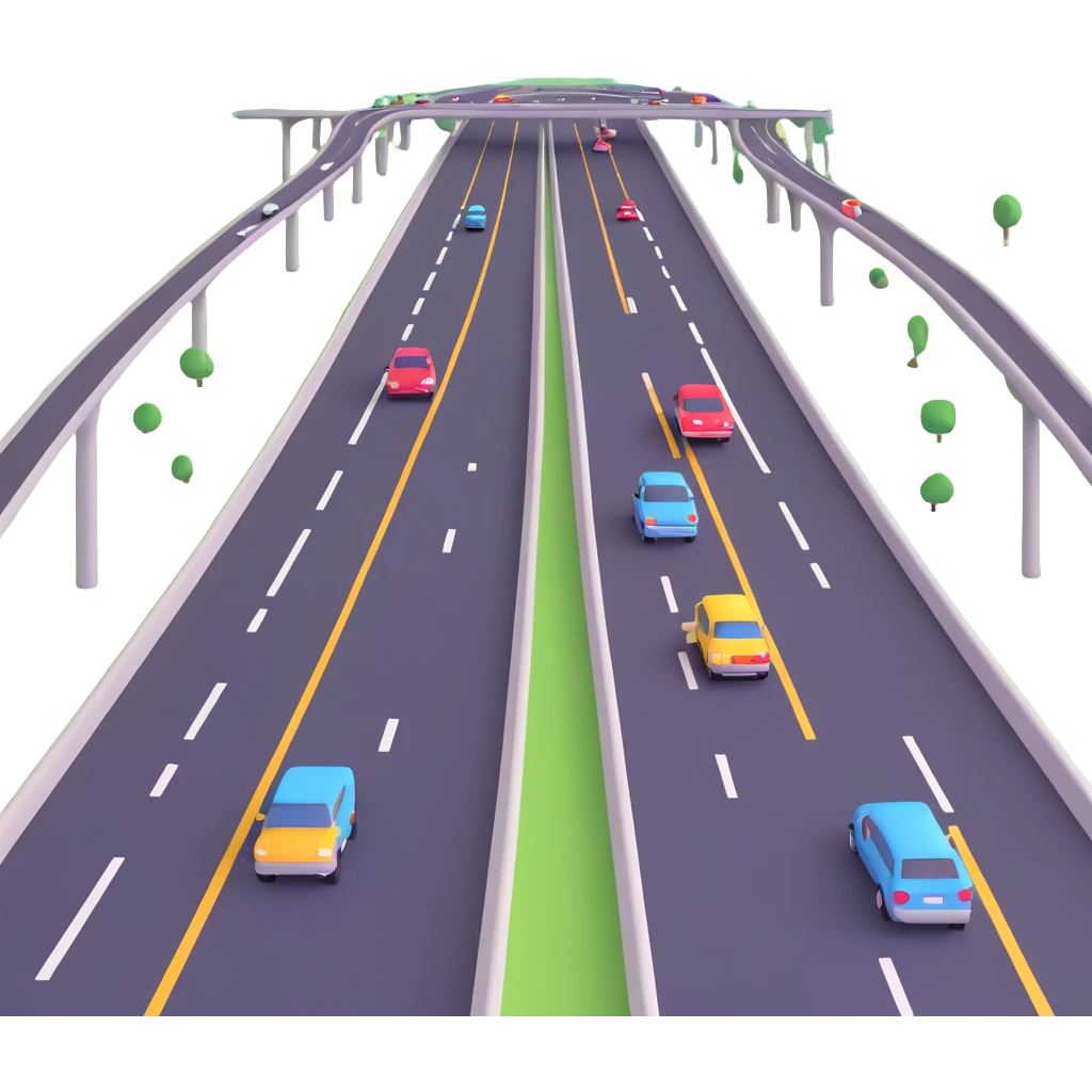 highway with traffic emoji