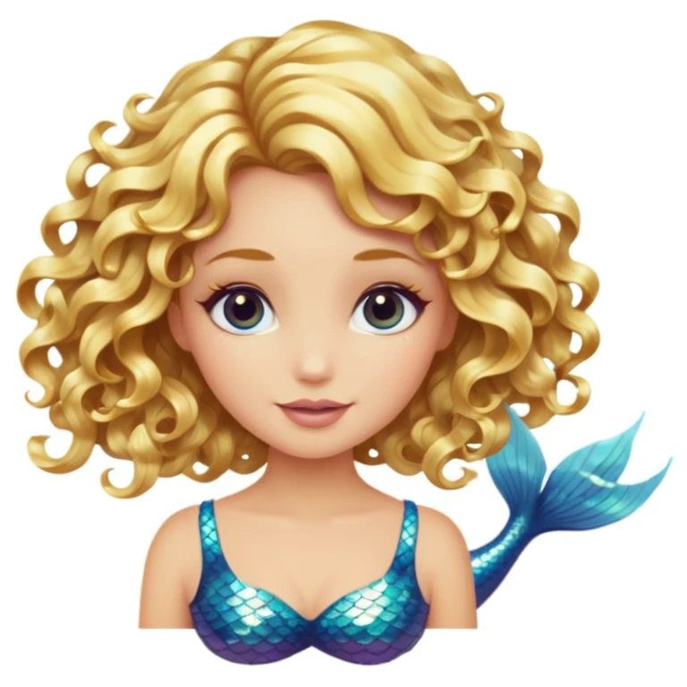 loira cacheada sereia emoji
