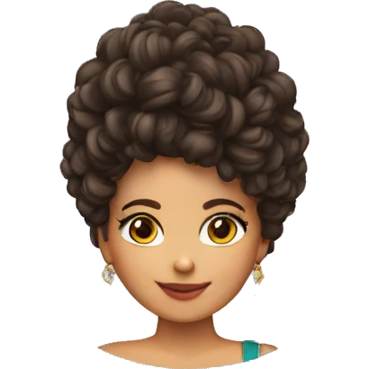 Reina de pelo rizado emoji