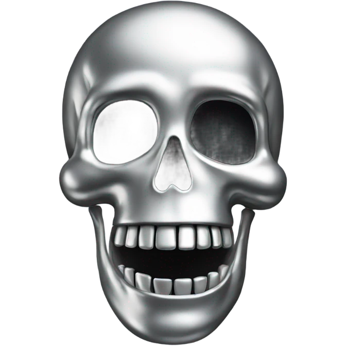 Skeleton made out of chrome emoji