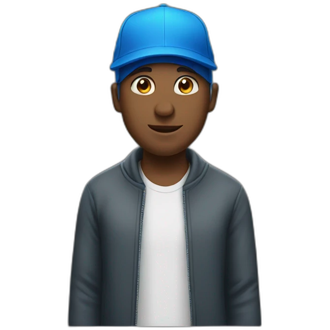 Guy with blue cap saying Skrrt emoji