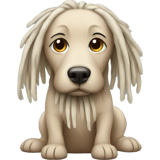 Dog with dreads  emoji