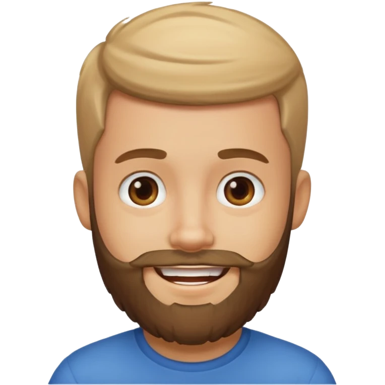 پسر ریش دار خندان با مزه emoji