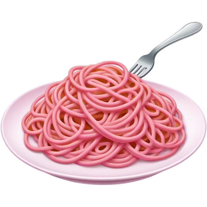 Pink spaghetti emoji
