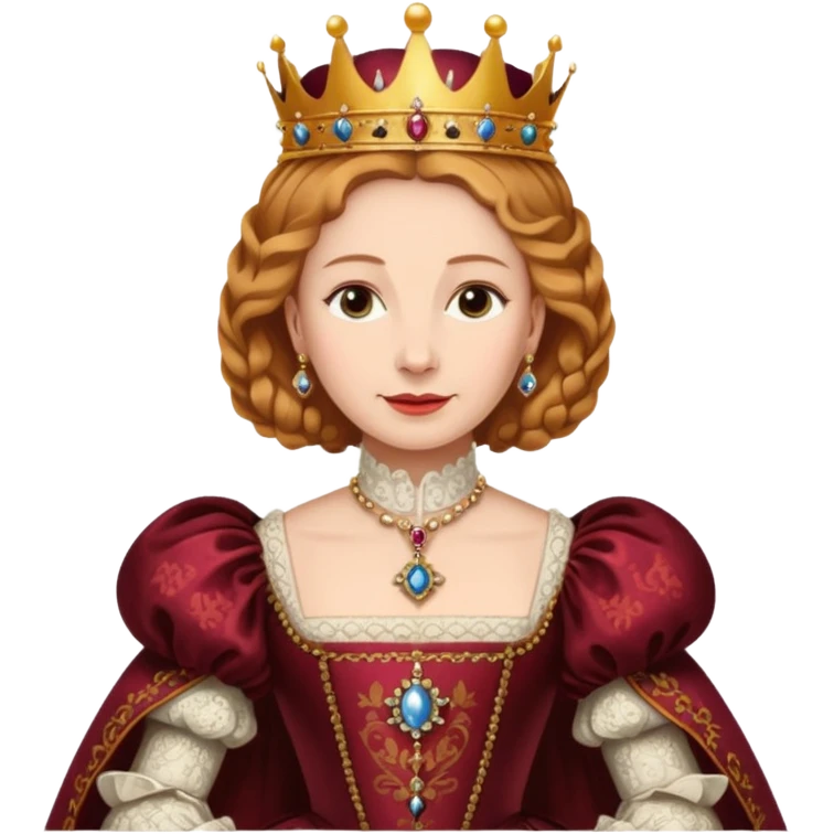 Queen Elizabeth I holding her crown in her right hand emoji