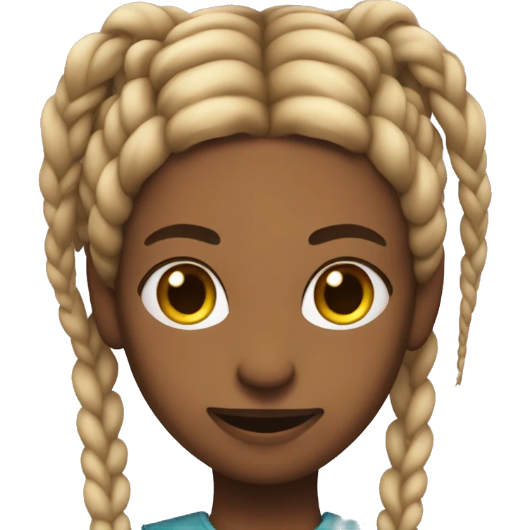 jinx with twin braids emoji