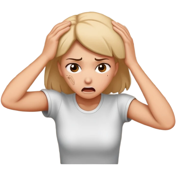 A woman hitting head on wall emoji