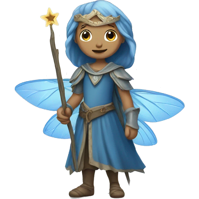 Blue medieval fairy emoji