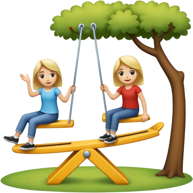 2 people on a seesaw emoji