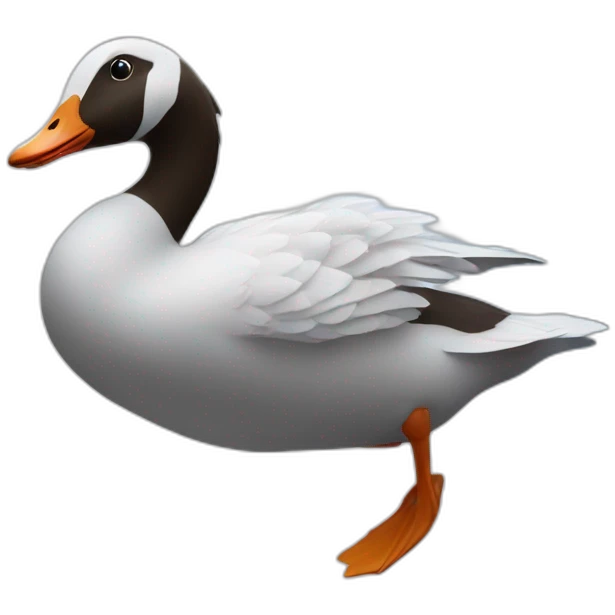 goose floating in space emoji