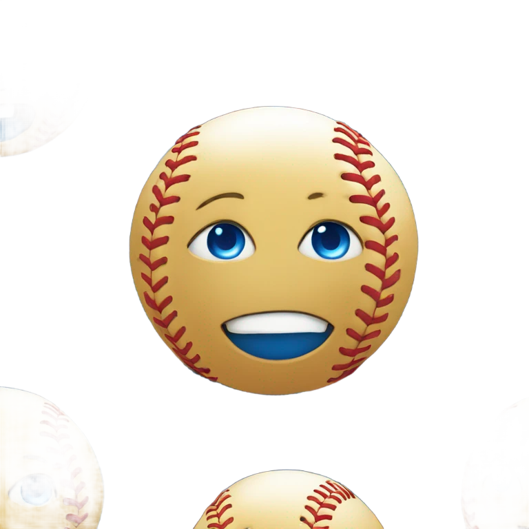 Softball with blue fire  emoji
