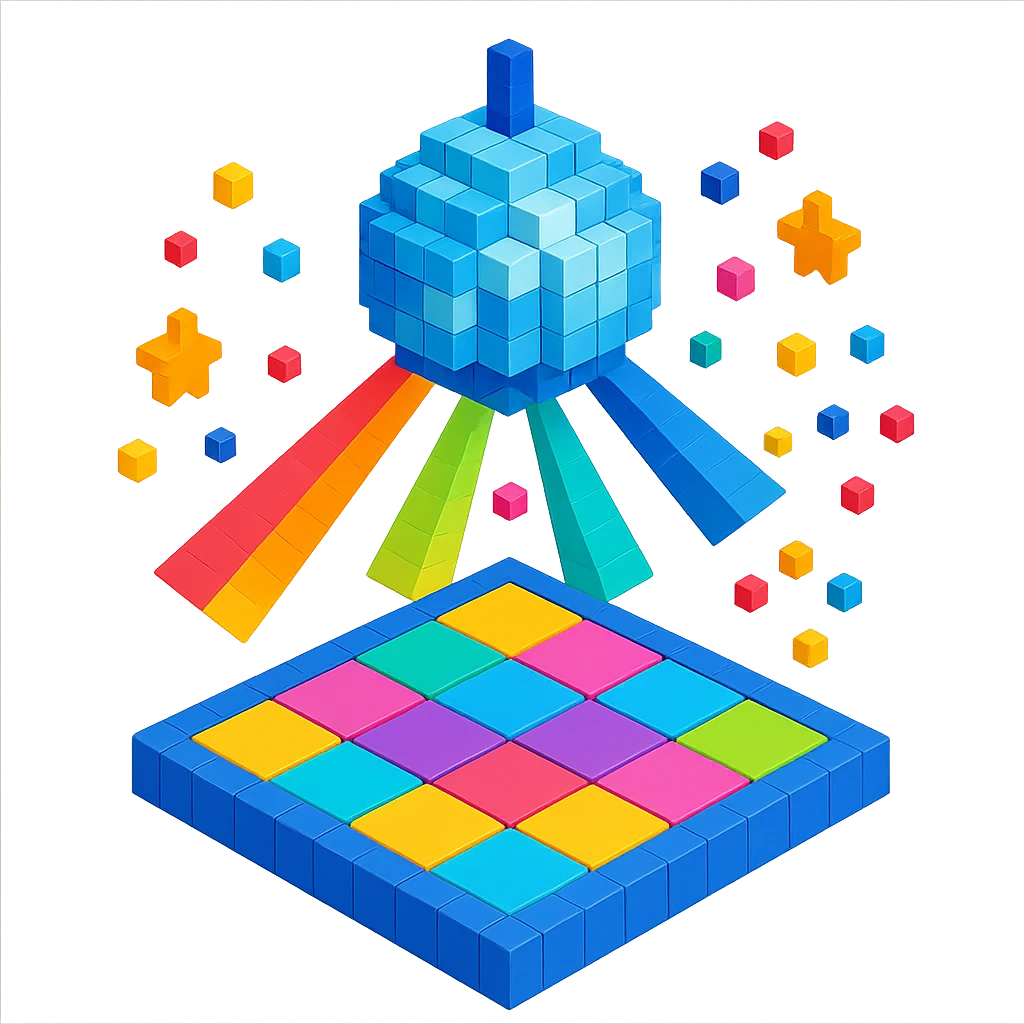 dance floor with animated light effects, a spinning disco ball, and a vibrant party atmosphere emoji