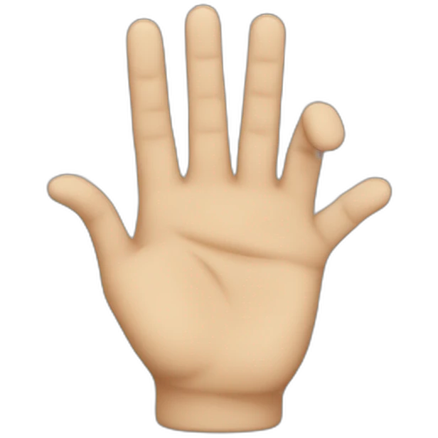 three finger emoji