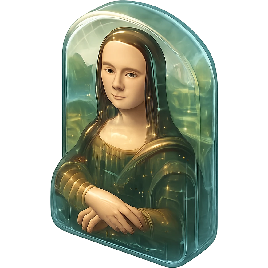 Mona Lisa in the garden emoji