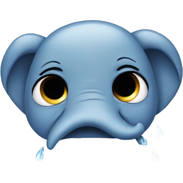 Elephant crying tears emoji