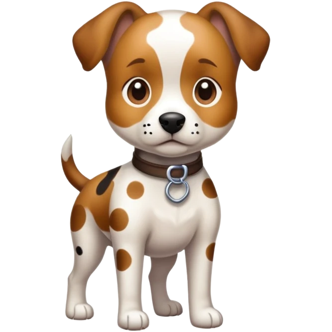 A spotted dog emoji