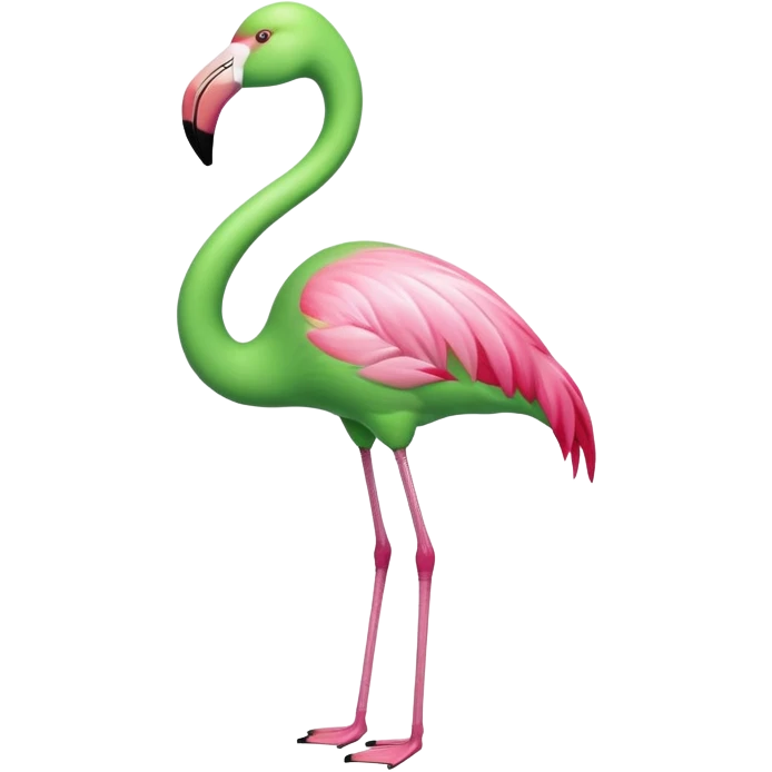 green flamingo emoji