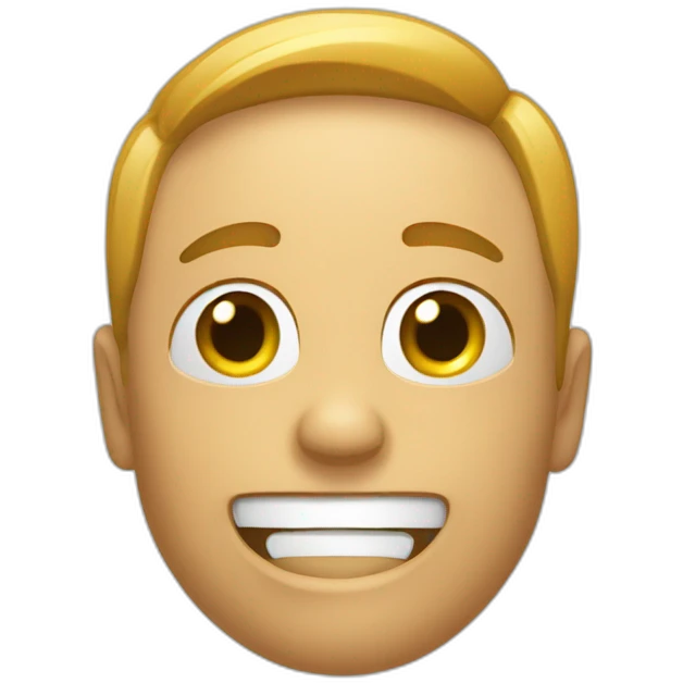 Un smiley qui hausse des épaules emoji